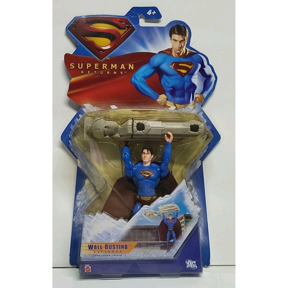 NEW DC SUPERMAN RETURNS ACTION FIGURE WALL BUSTING SUPERMAN 2006 MATTEL *Read*